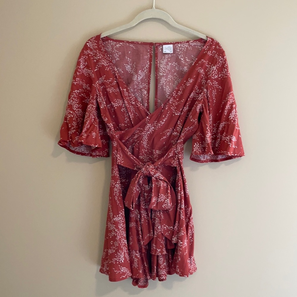 Selfie Leslie Red Floral Dress